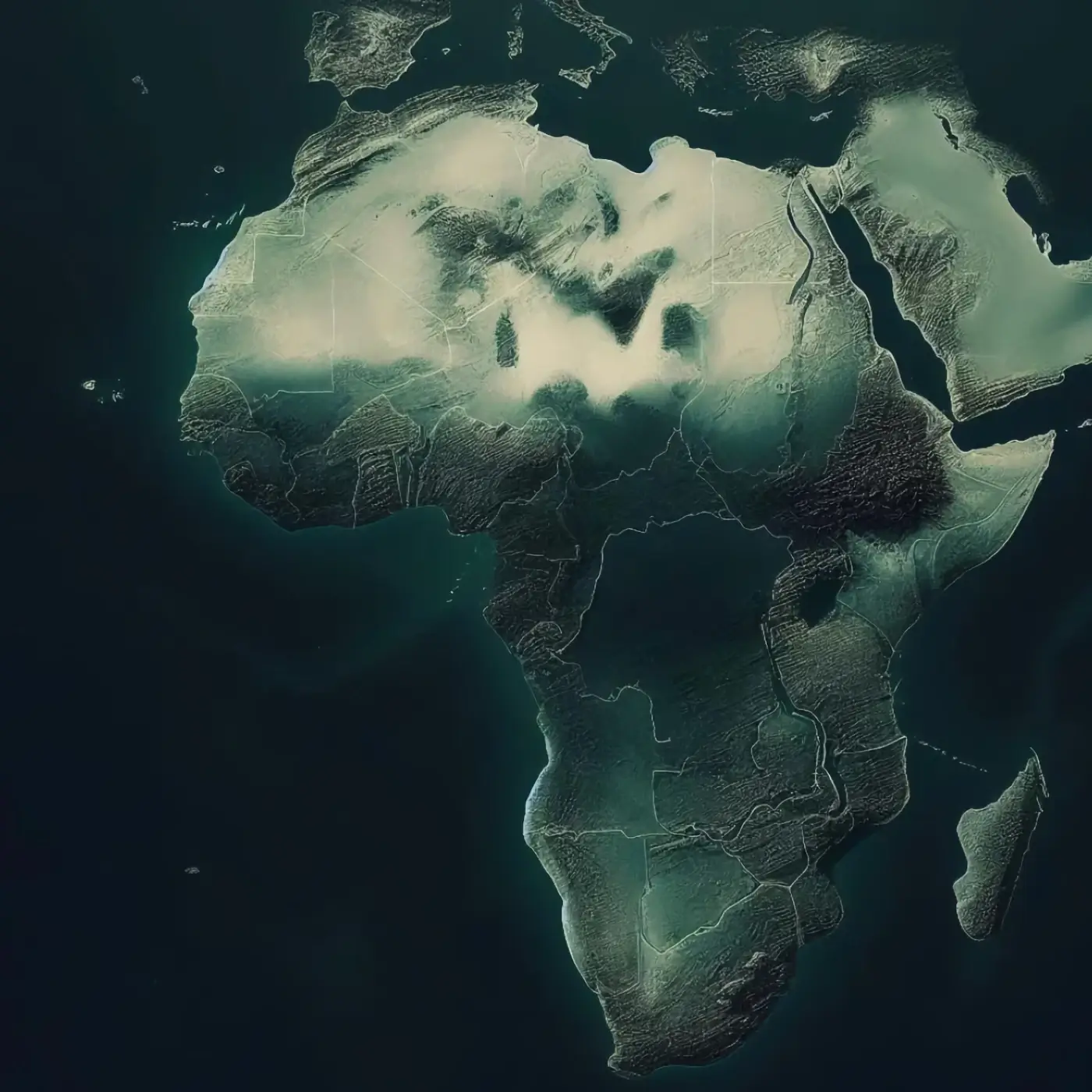 Stylized map highlighting Transtrevo's logistics presence across Africa, Portugal and Spain